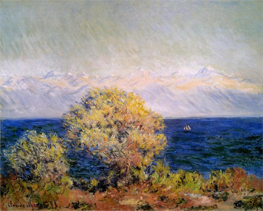 At Cap d'Antibes, Mistral Wind - Claude Monet Paintings